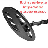 Detector de metais garimpeiro gold finder fs2 com duas bobinas