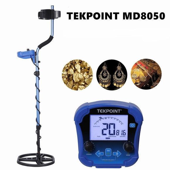 Detector de metal profissional md 8050 tekpoint com iluminação no painél. - loja locomotivo